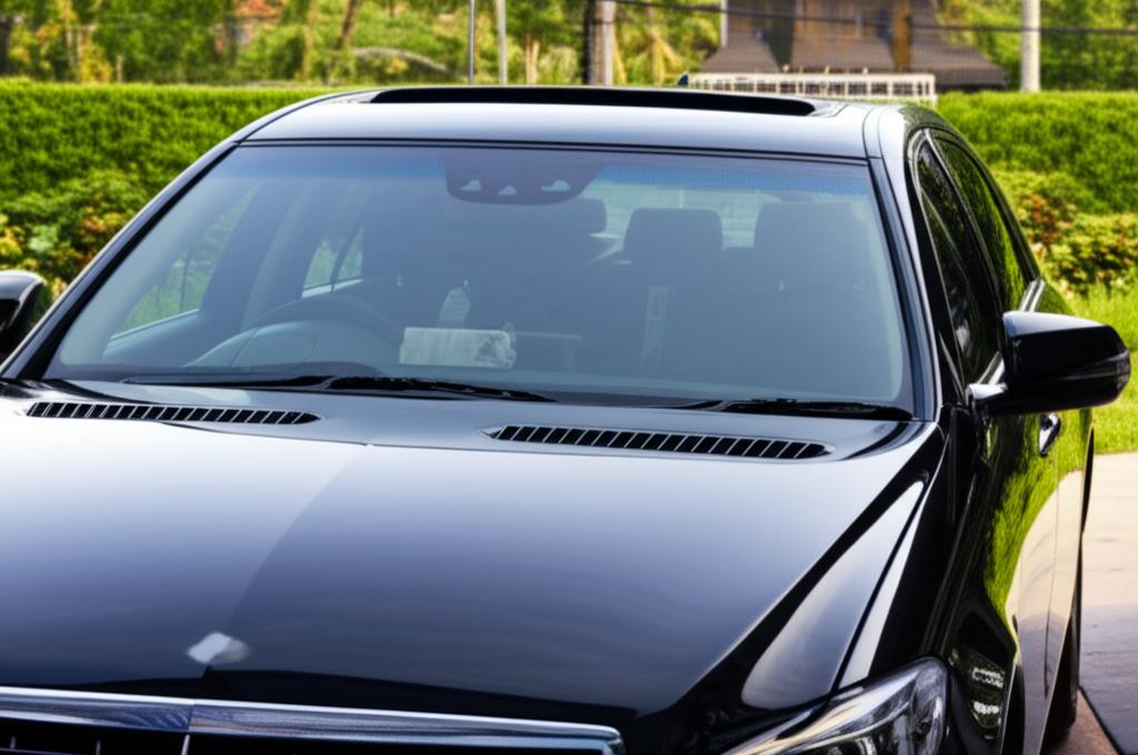 Luxury car being prepared for high-end transport service in Thailand