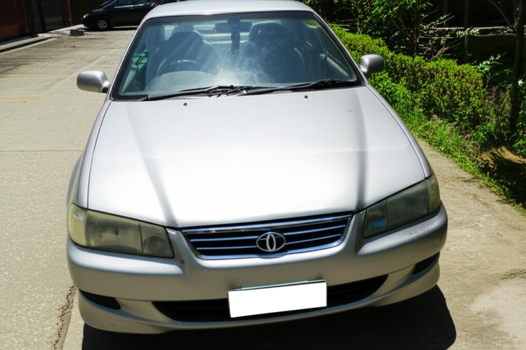 Car parked under intense sun in Thailand, showing potential paint fade