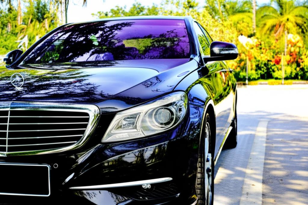 Luxury car parked elegantly in Thailand, reflecting the demanding environment